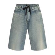 Denim Bermuda Shorts Balenciaga , Blue , Heren