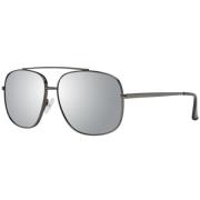 Gunmetal Heren Zonnebril Zilver Gespiegeld Guess , Gray , Heren