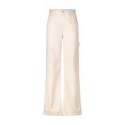 Klassieke High-Waist Wide Leg Jeans Isabel Marant , Beige , Dames