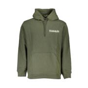 Groene Fleece Hoodie Napapijri , Green , Heren