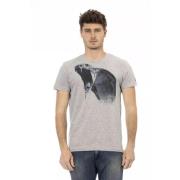 Stijlvol Grijs Ronde Hals Shirt Trussardi , Gray , Heren