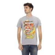 Elegant grijs T-shirt met korte mouwen Trussardi , Gray , Heren