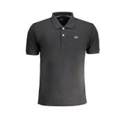 Zwart Katoenen Poloshirt met Korte Mouwen La Martina , Black , Heren