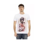 Elegant kortemouw T-shirt Trussardi , White , Heren