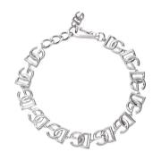 Logo Ketting in Zilver Palladium Dolce & Gabbana , Gray , Dames