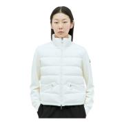 Gewatteerde Zip-Up Cardigan Moncler , White , Dames