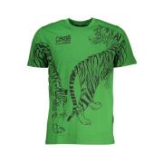 Print Logo Korte Mouw Tee Cavalli Class , Green , Heren