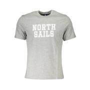 Print Logo Ronde Hals T-Shirt North Sails , Gray , Heren