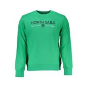 Groene Katoenen Sweatshirt met Print Logo North Sails , Green , Heren