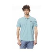 Blauw Katoenen Poloshirt met Logo Invicta , Blue , Heren