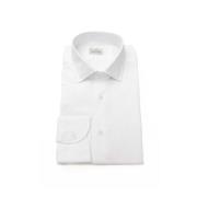 Slim Fit Cotton Shirt Bagutta , White , Heren