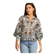 Blouse met knopen en openwerk Alma EN Pena , Multicolor , Dames