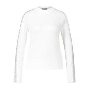 Geribbeld Langarmshirt Marc Cain , White , Dames