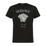 T-shirt met Medusa-hoofd Versace , Black , Heren