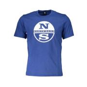 Print Logo Ronde Hals T-Shirt North Sails , Blue , Heren