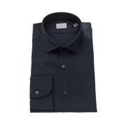 Elegant Slim Fit Overhemd met Franse Kraag Bagutta , Black , Heren