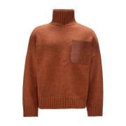 Anker Logo Gebreide Trui Bruin JW Anderson , Brown , Heren