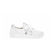 Witte Leren Sneakers Moderne Instapper Gabor , White , Dames