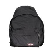 Zwarte Polyester Rugzak Rits Verstelbare Banden Logo Eastpak , Black ,...