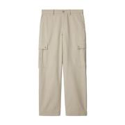 Cargo Katoenen Broek in Grijs Burberry , Gray , Heren