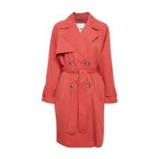 Rode Trenchcoat Ichi , Red , Dames