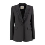 Rhinestone Blazer Ermanno Scervino , Black , Dames