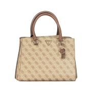 Beige Handtas Noelle Tas 2 Handvatten Guess , Beige , Dames