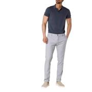 Slim Fit Witte Chino Broek met Microprint Mason's , White , Heren