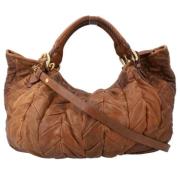 Pre-owned Leather totes Miu Miu Pre-owned , Brown , Dames