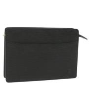 Pre-owned Leather clutches Louis Vuitton Vintage , Black , Dames