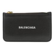 Pre-owned Leather wallets Balenciaga Vintage , Black , Dames