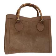 Pre-owned Suede gucci-bags Gucci Vintage , Brown , Dames