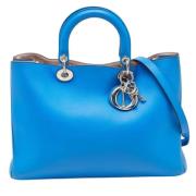 Pre-owned Leather totes Dior Vintage , Blue , Dames