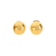 Pre-owned Metal earrings Celine Vintage , Yellow , Dames