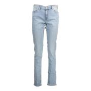 Lichtblauwe Slim Fit Katoenen Jeans Gant , Blue , Dames