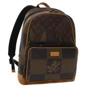 Pre-owned Leather backpacks Louis Vuitton Vintage , Brown , Dames