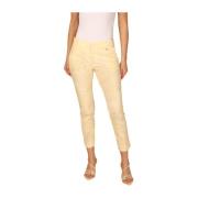 Curvy Chino Broek in Tencel Camouflage Mason's , Yellow , Dames