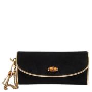 Pre-owned Suede clutches Gucci Vintage , Black , Dames