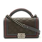 Pre-owned Leather shoulder-bags Chanel Vintage , Brown , Dames