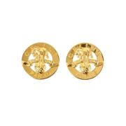 Pre-owned Metal earrings Celine Vintage , Yellow , Dames