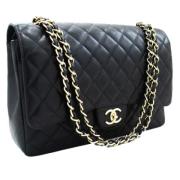 Pre-owned Leather chanel-bags Chanel Vintage , Black , Dames