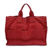 Pre-owned Leather totes Hermès Vintage , Red , Dames