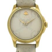 Pre-owned Stainless Steel watches Gucci Vintage , White , Dames