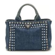 Pre-owned Denim prada-bags Prada Vintage , Blue , Dames