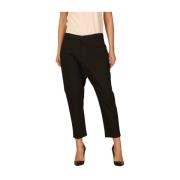 Zwarte relaxte pasvorm chino broek Mason's , Black , Dames