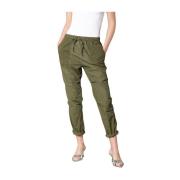 Cargo Jogger Broek in Parachute Stof Mason's , Green , Dames