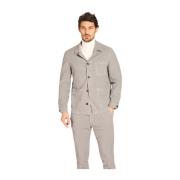 Slim Fit Katoenen Field Jacket Mason's , Gray , Heren