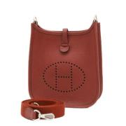 Pre-owned Leather shoulder-bags Hermès Vintage , Red , Dames