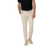 Extra Slim Chino Broek met Linten Mason's , Beige , Heren