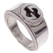 Pre-owned Metal rings Gucci Vintage , Gray , Dames